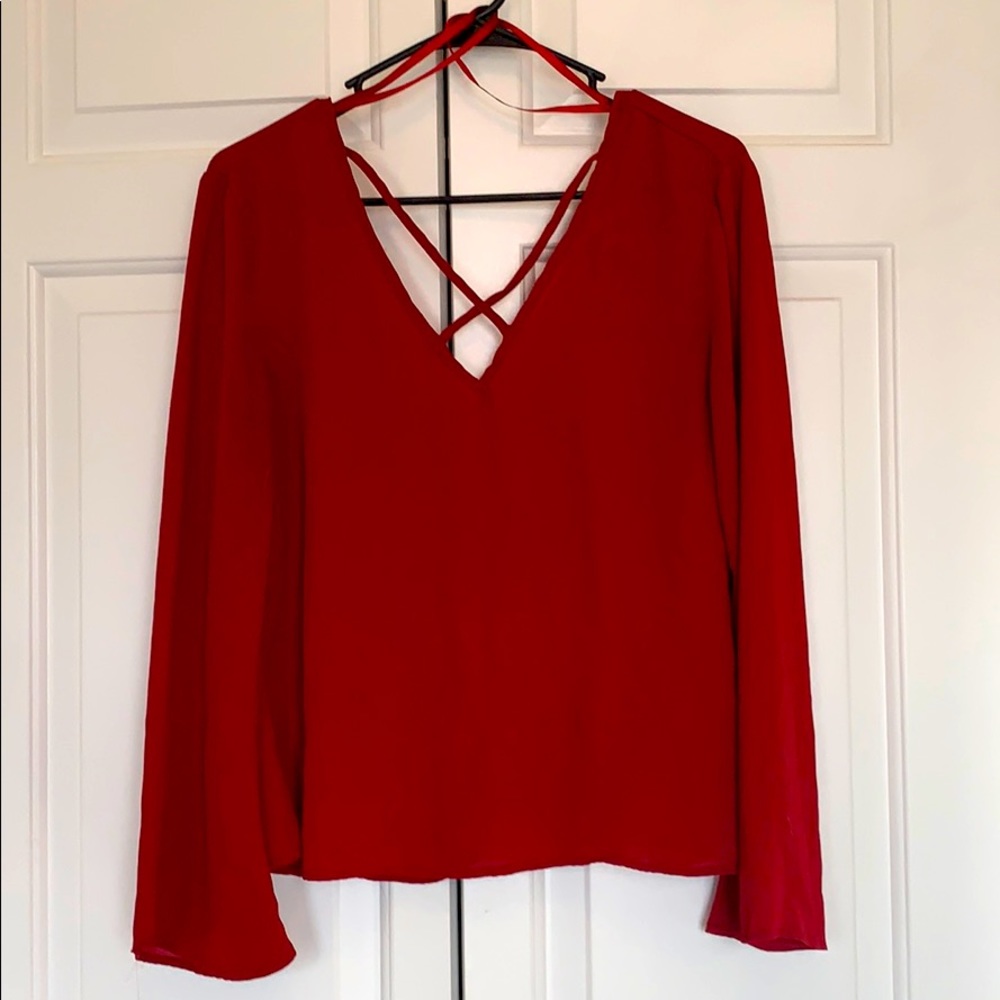 Red long sleeve shirt